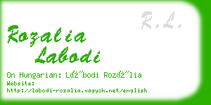 rozalia labodi business card